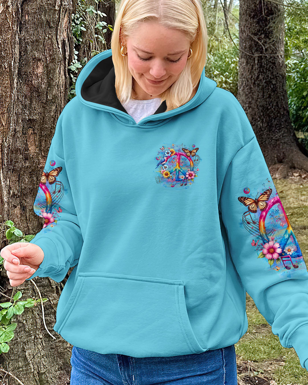 Every Little Thing Is Gonna Be Alright Tie Dye Peace Sign AOP Shirts _4_ pQj5b