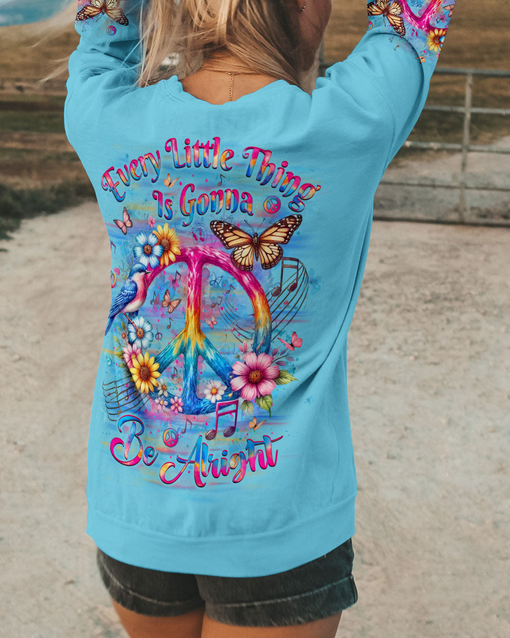 Every Little Thing Is Gonna Be Alright Tie Dye Peace Sign AOP Shirts _7_ Be6rl