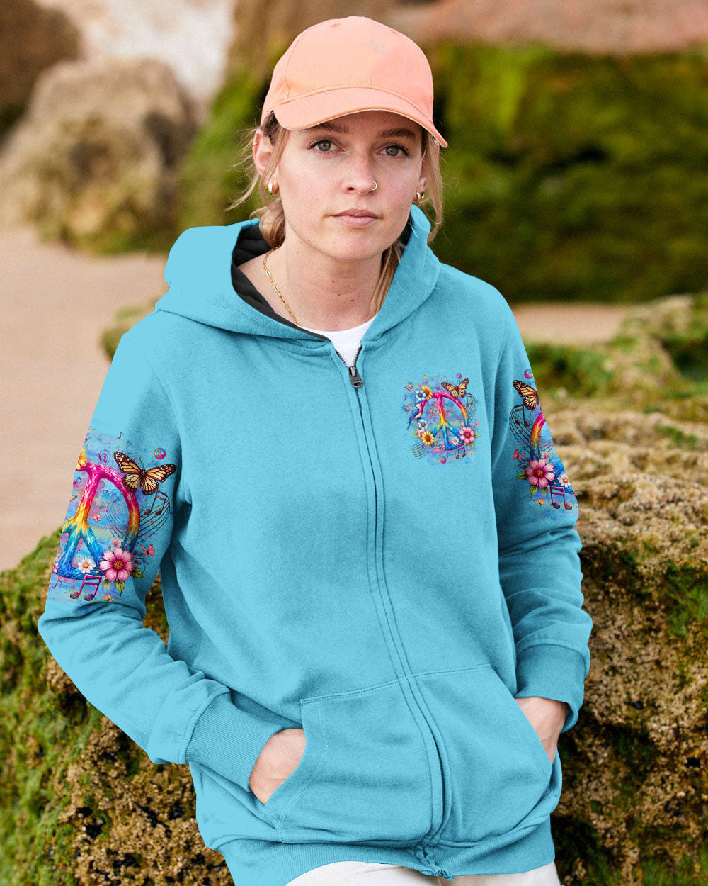 Every Little Thing Is Gonna Be Alright Tie Dye Peace Sign AOP Shirts _8_ zSPeo