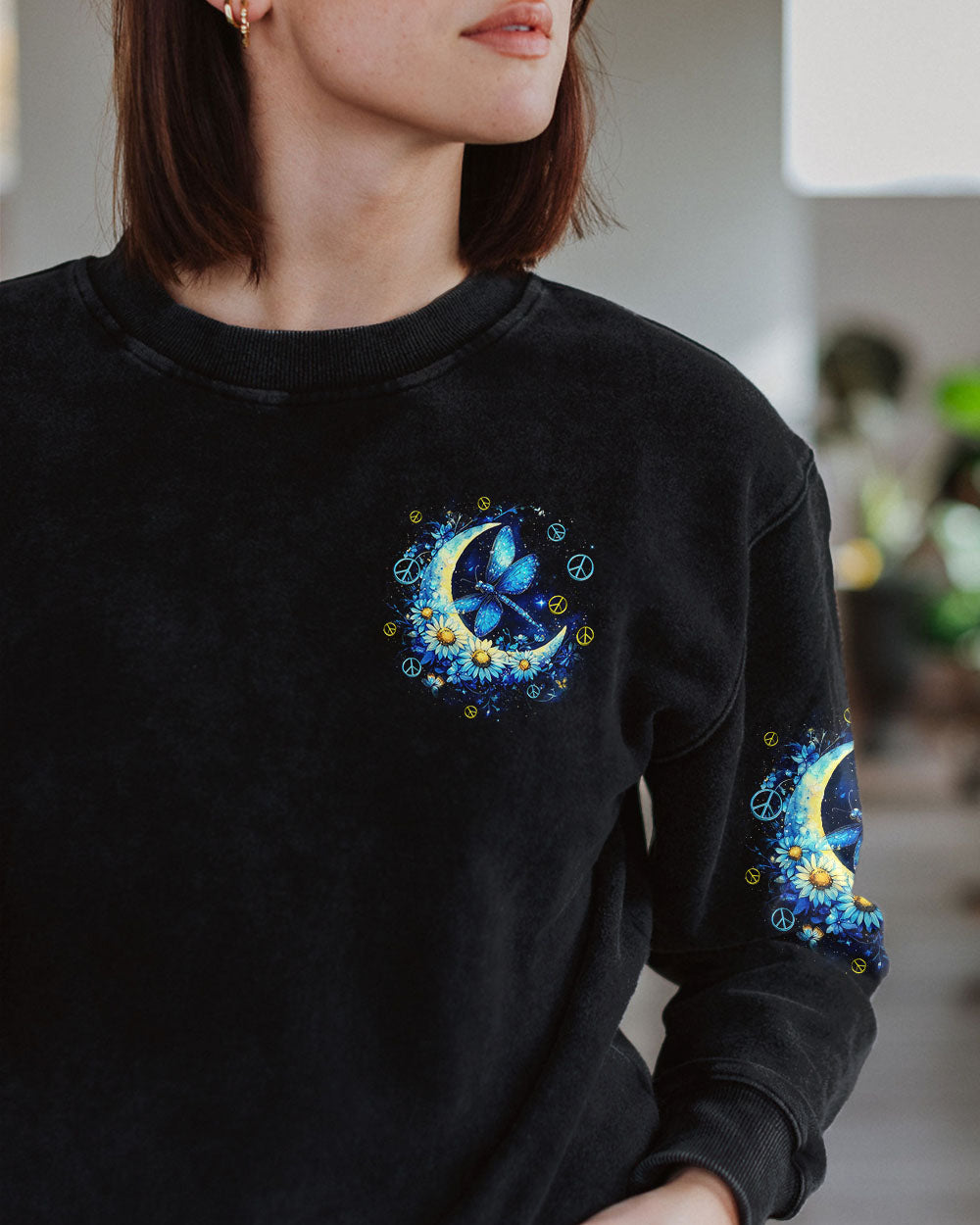 Everything Happens for a Reason Just Believe Dragonfly Moon Graphic AOP Shirts _2_ RNvvm