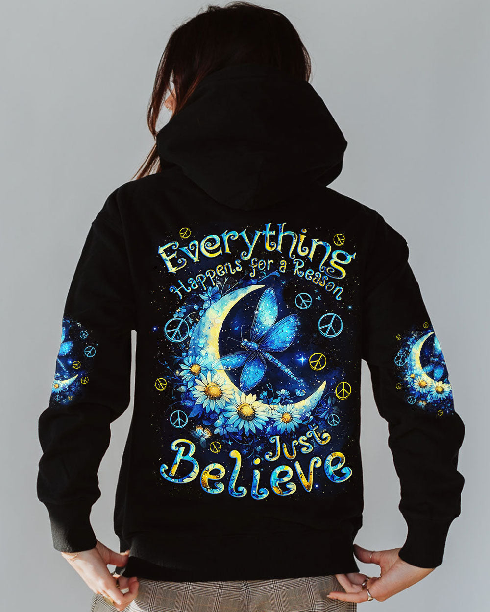 Everything Happens for a Reason Just Believe Dragonfly Moon Graphic AOP Shirts _8_ 8huv9