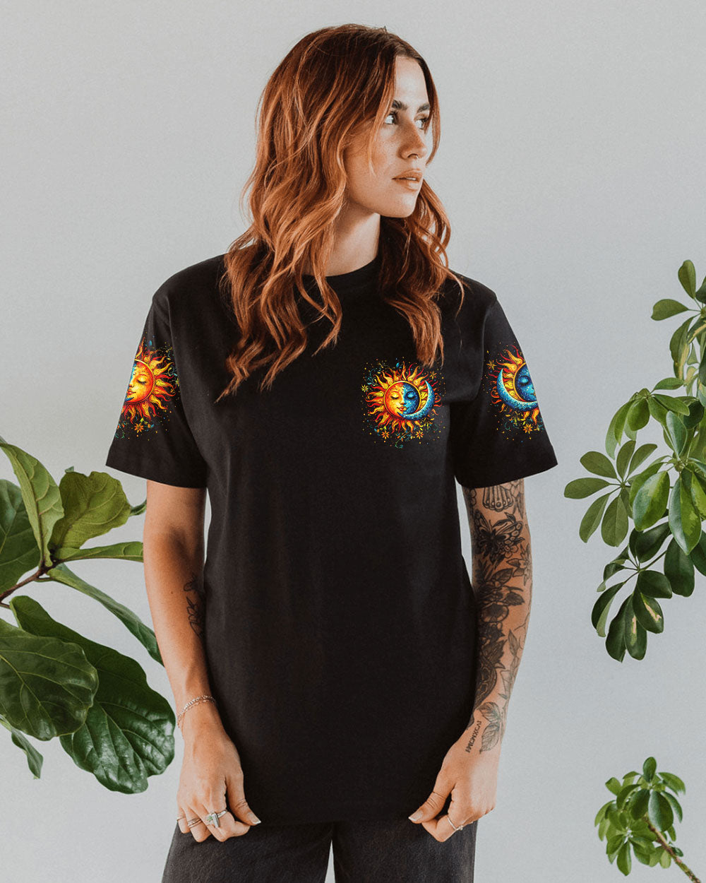 Everything Happens for a Reason Just Believe Sun and Moon AOP Shirts _9_ oMzxR