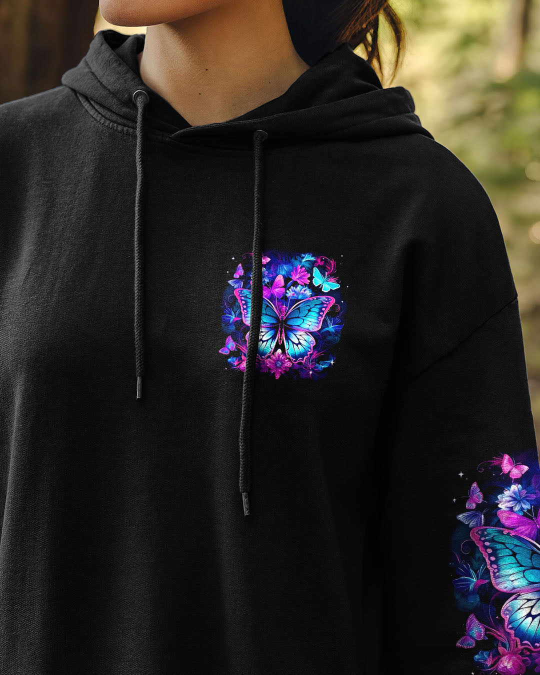 Everything Happens for a Reason just Believe Inspirational Butterfly AOP Shirts _6_ e5Pvy