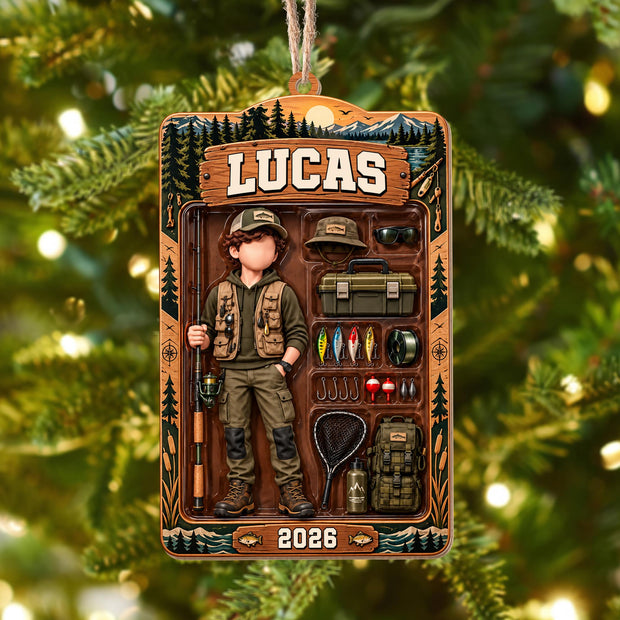 A Day Spent Fishing- Personalized Wood Ornament - Gift For Him