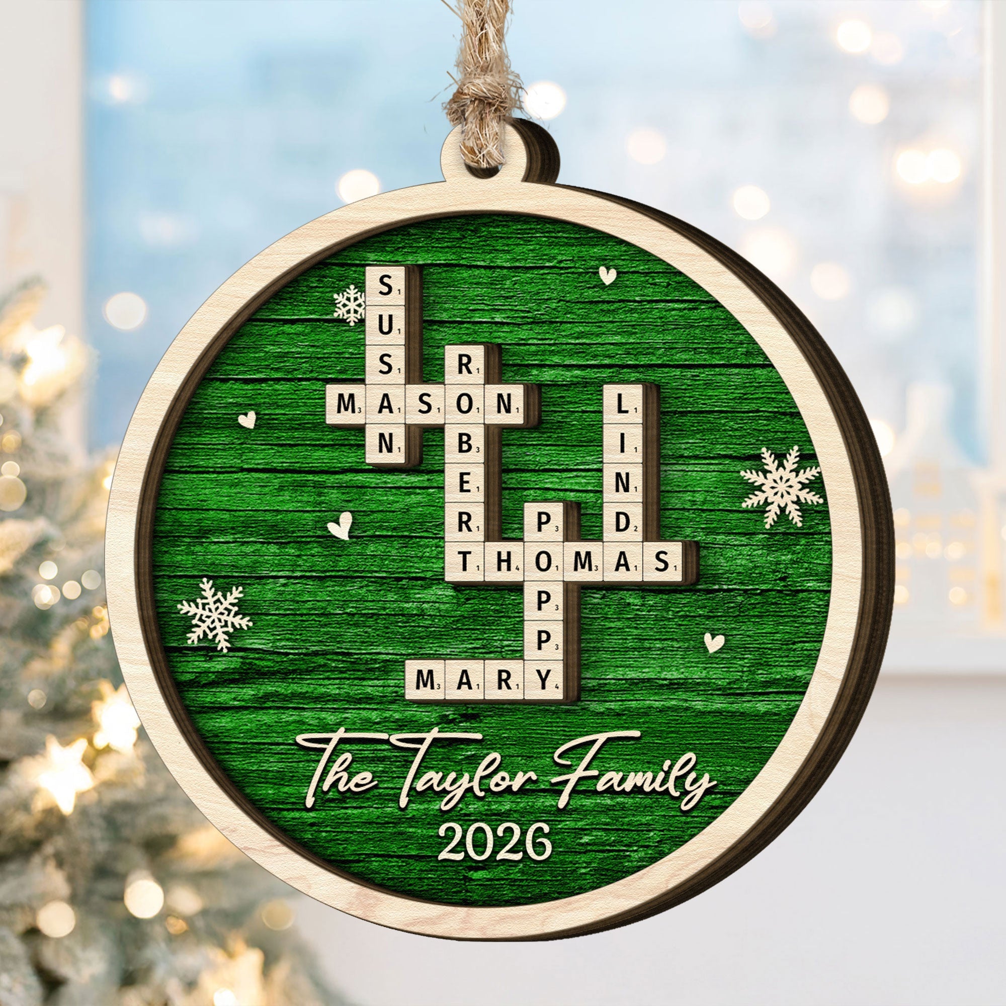 Family Name Scrabble Christmas Personalized Wooden Ornament_7_a8b98ca7 cf11 4dd6 a1bd 0ac063a6389e