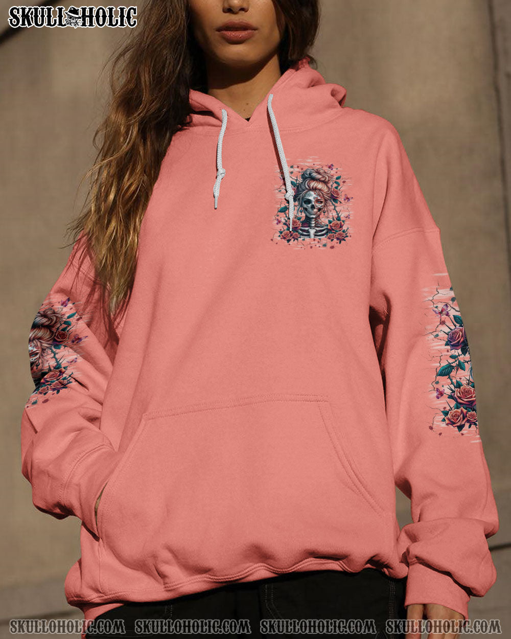 Figure Me Out Kind of Twisted Gothic Skull _26 Butterfly Girl Graphic AOP Shirts _4_ pmK1C