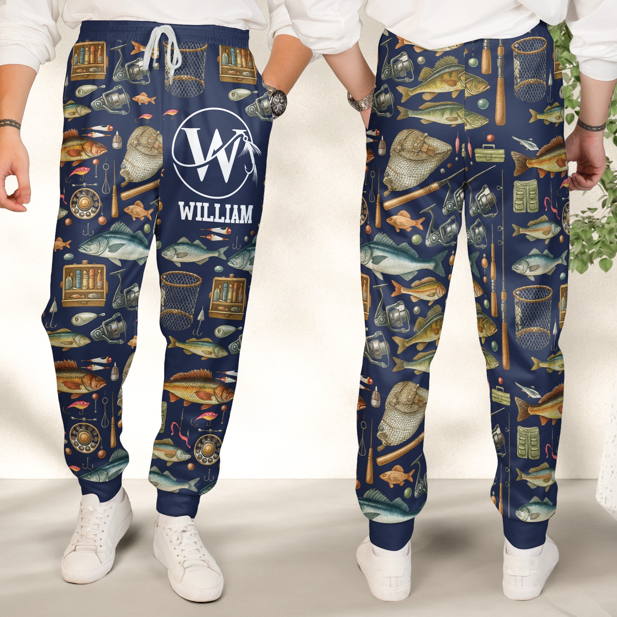 Fishing Custom Name Personalized Sweatpants_2