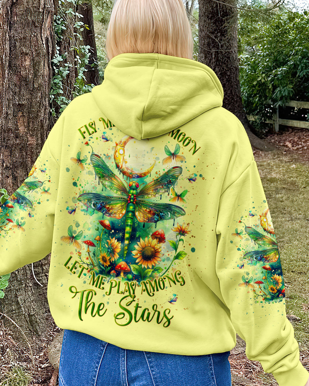 Fly Me to the Moon Let Me Play Among the Stars Dragonfly Celestial Graphic AOP Shirts _12_ Kgx3T