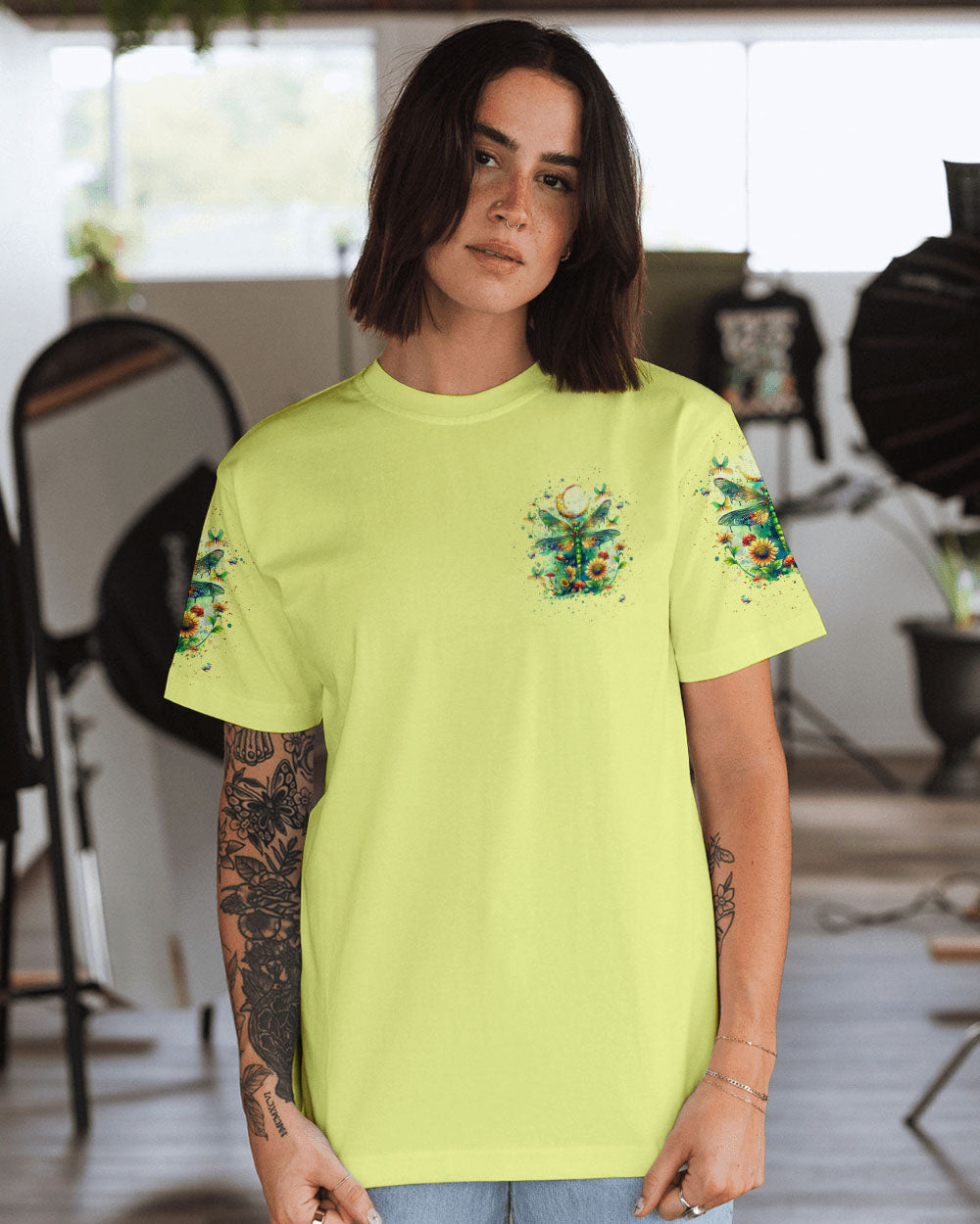 Fly Me to the Moon Let Me Play Among the Stars Dragonfly Celestial Graphic AOP Shirts _13_ n7PKP