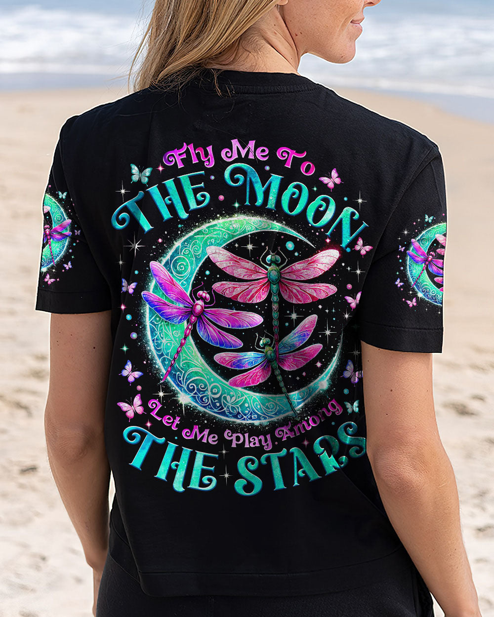 Fly Me to the Moon Let Me Play Among the Stars Magical Glow Dragonfly AOP Shirts _5_ yuI9i