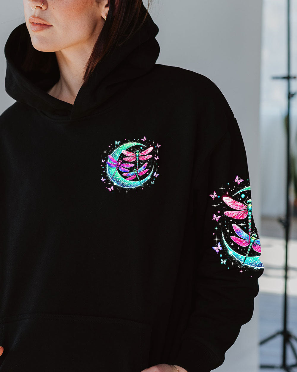 Fly Me to the Moon Let Me Play Among the Stars Magical Glow Dragonfly AOP Shirts _6_ kKKxv