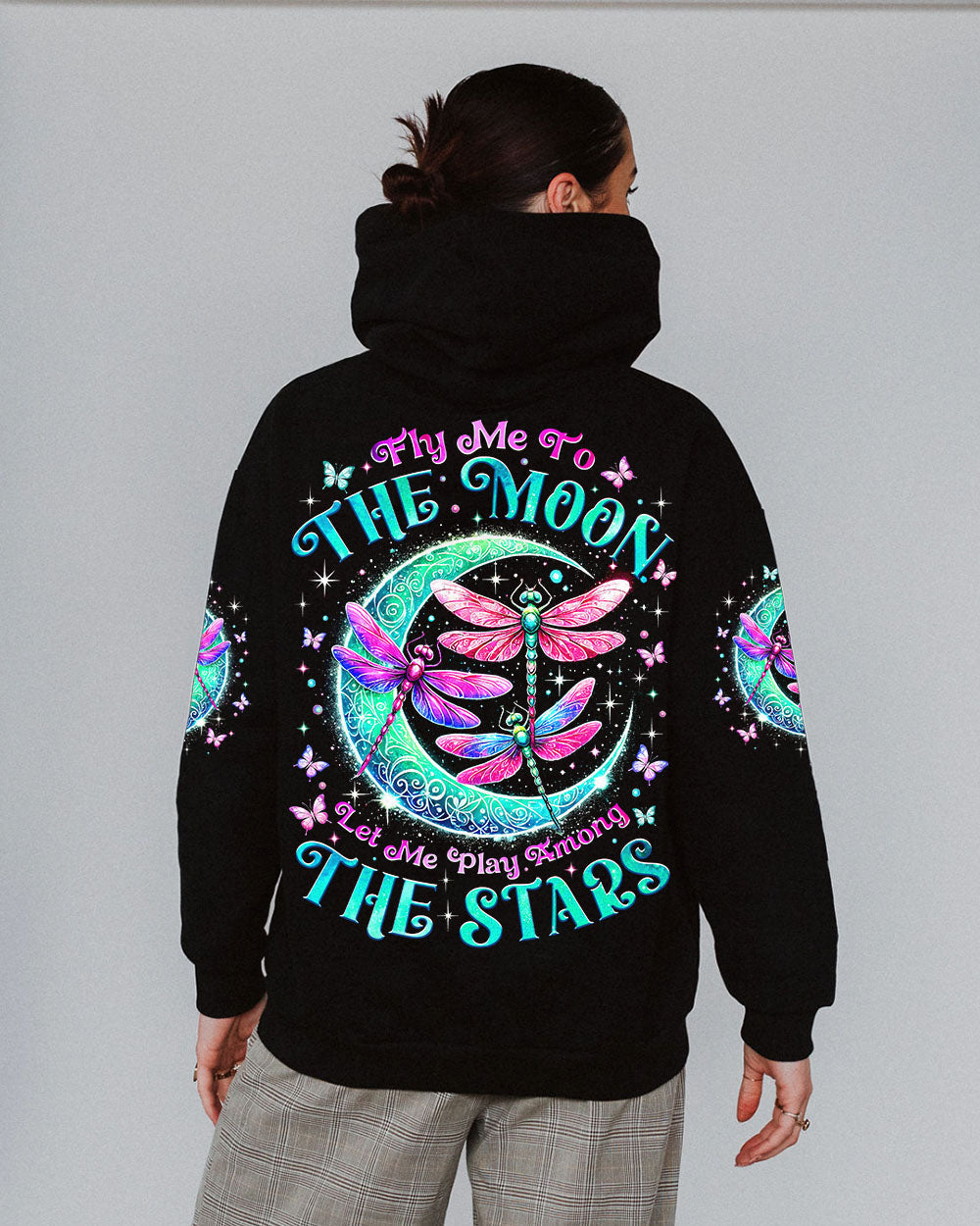 Fly Me to the Moon Let Me Play Among the Stars Magical Glow Dragonfly AOP Shirts _7_ v9BR1