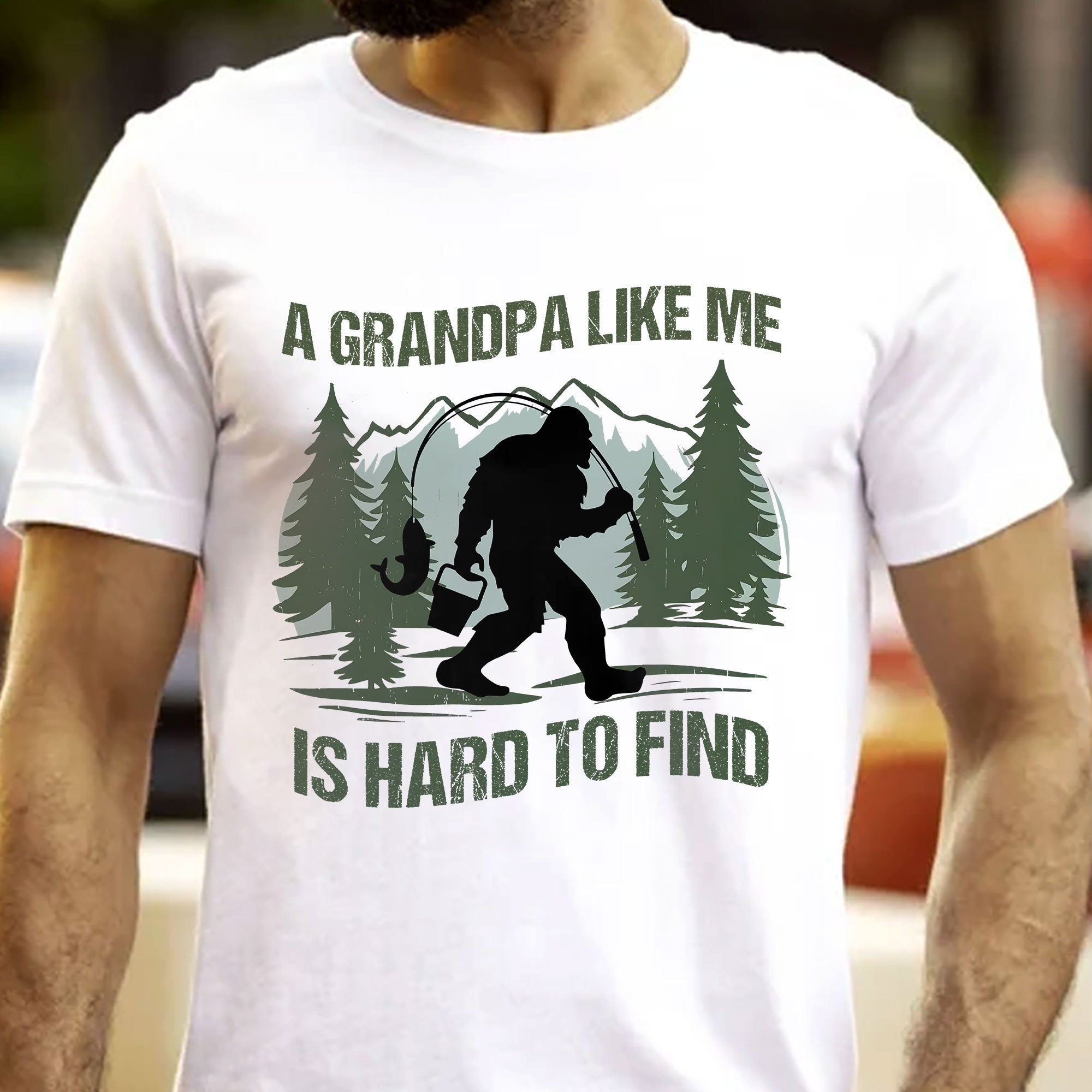 Funny Bigfoot For Dad_ Grandpa_ Men_ Him Personalized Shirt_2