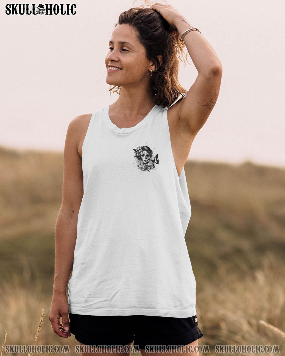 Good Girl Gone Bad The B in Me Came Out Gothic Skull _26 Roses Attitude AOP Shirts _6_ e6ghW