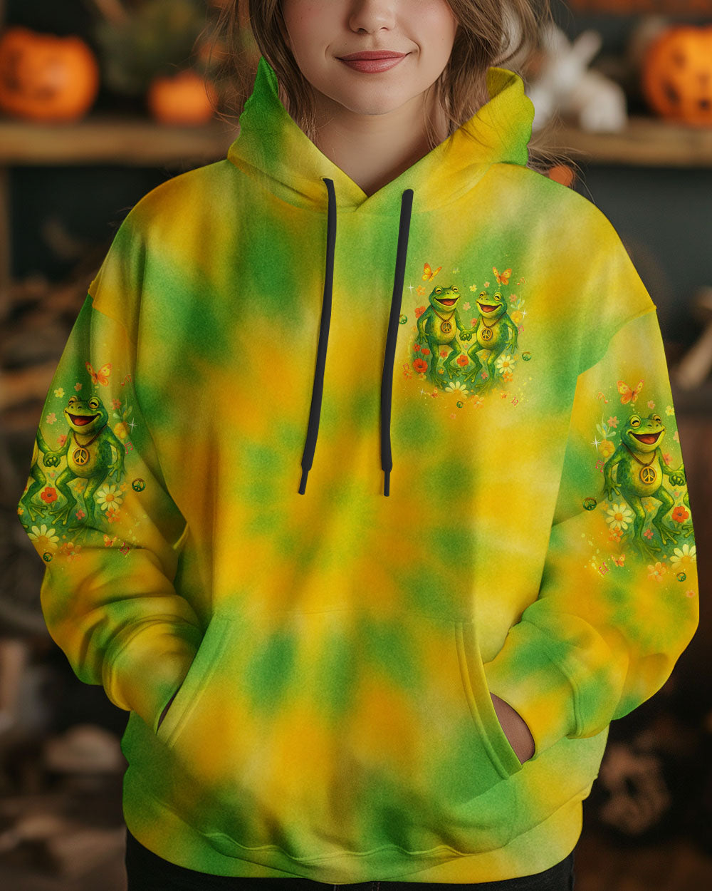 Good Times Crazy Friends Amazing Memories Yellow and Green Tie Dye for Women AOP Shirts _7_ KAKSm