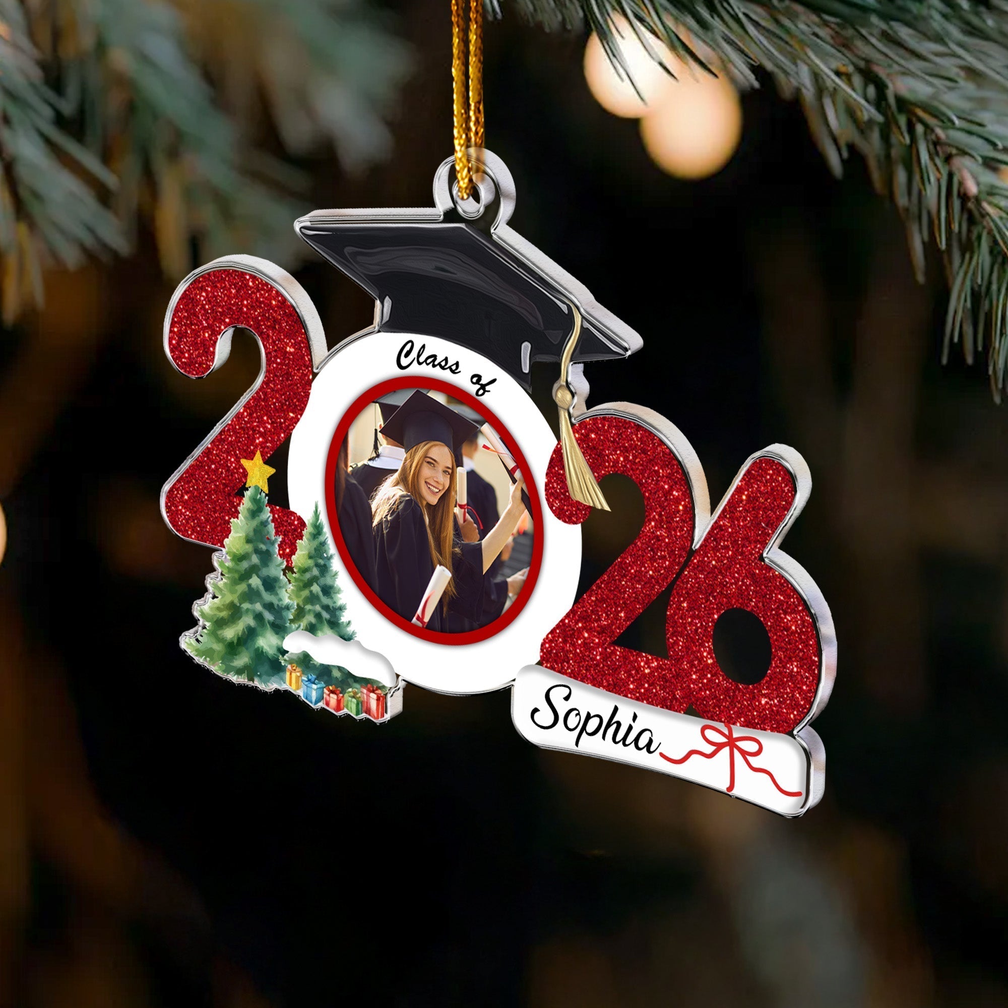 Graduation Ornament Class Of 2026 Personalized Acrylic Photo Ornament_3