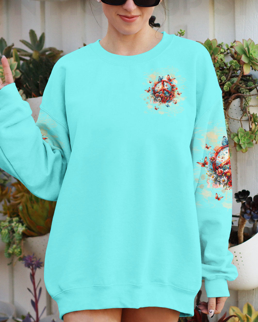 Gypsy Soul Hippie Heart Fairy Peace Van and Flower Vintage Butterfly AOP Shirts _6_ kpVcP