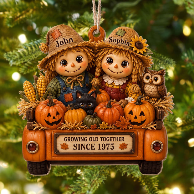 Growing Old Together- Personalized Wood Ornament - Christmas Gift For Family