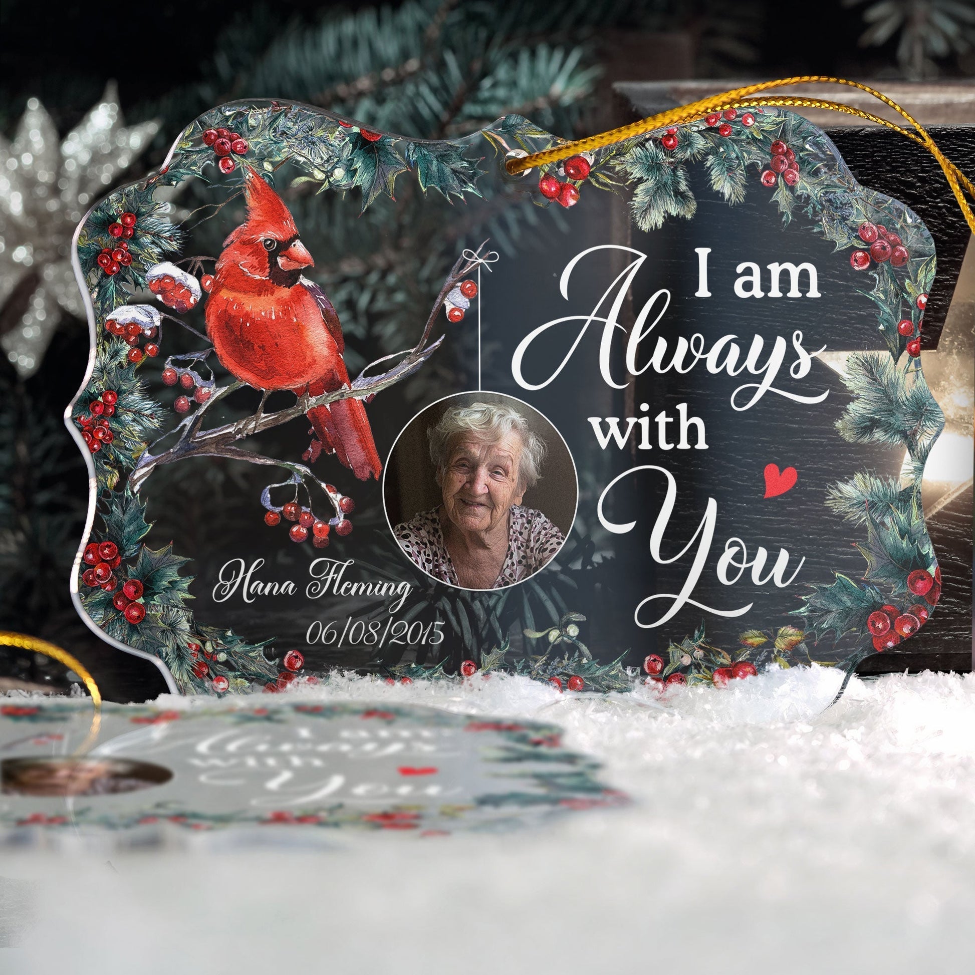 Heaven Is A Beautiful Place Personalized Acrylic Ornament Memorial Gift For Family Remembrance Grief Gift Sympathy Gift_2