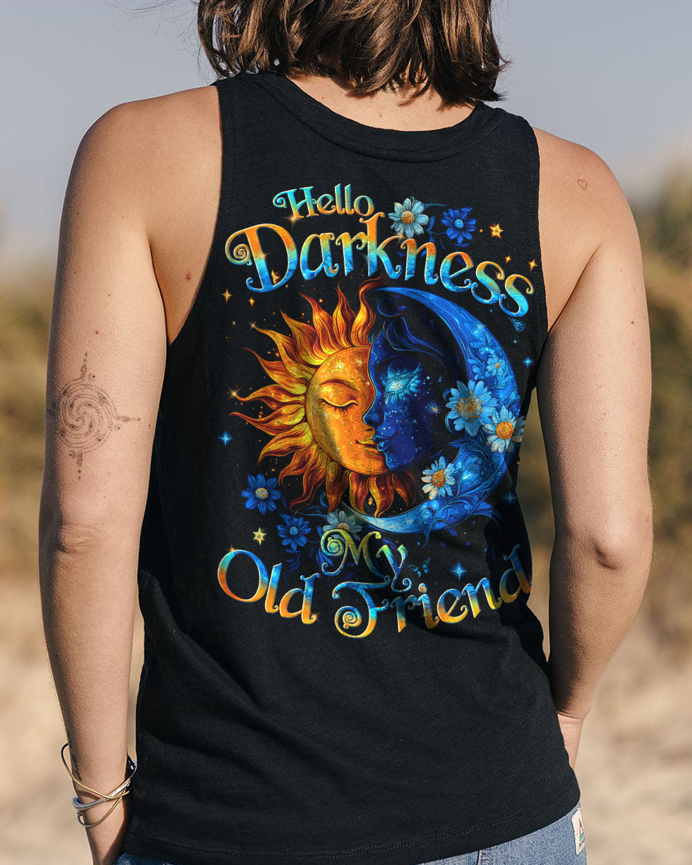 Hello Darkness My Old Friend Sun and Moon Cosmic Graphic AOP Shirts _7_ Smatf