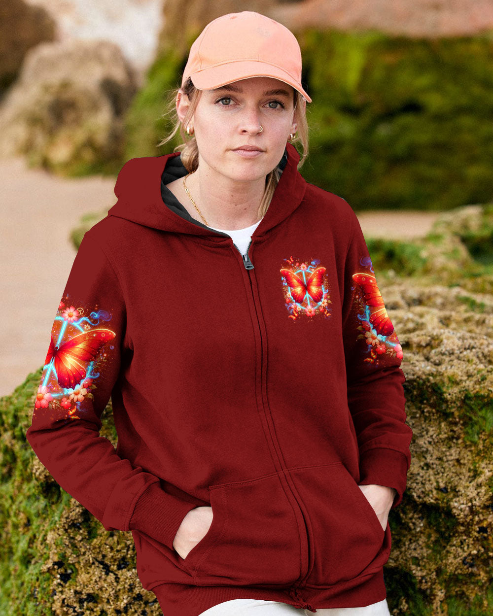 Hippie Soul Butterfly Peaceful Soul Butterfly and Floral Graphic Tee AOP Shirts _11_ eWEtF