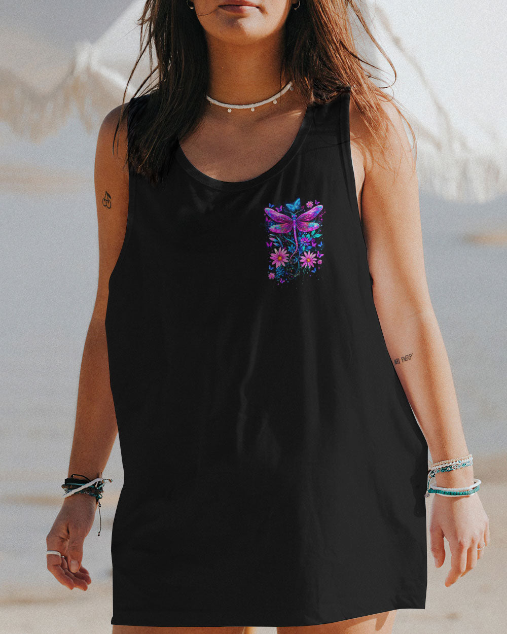 Hippie Soul Colorful Dragonfly and Flowers Graphic AOP Shirts _12_ 9GhEf