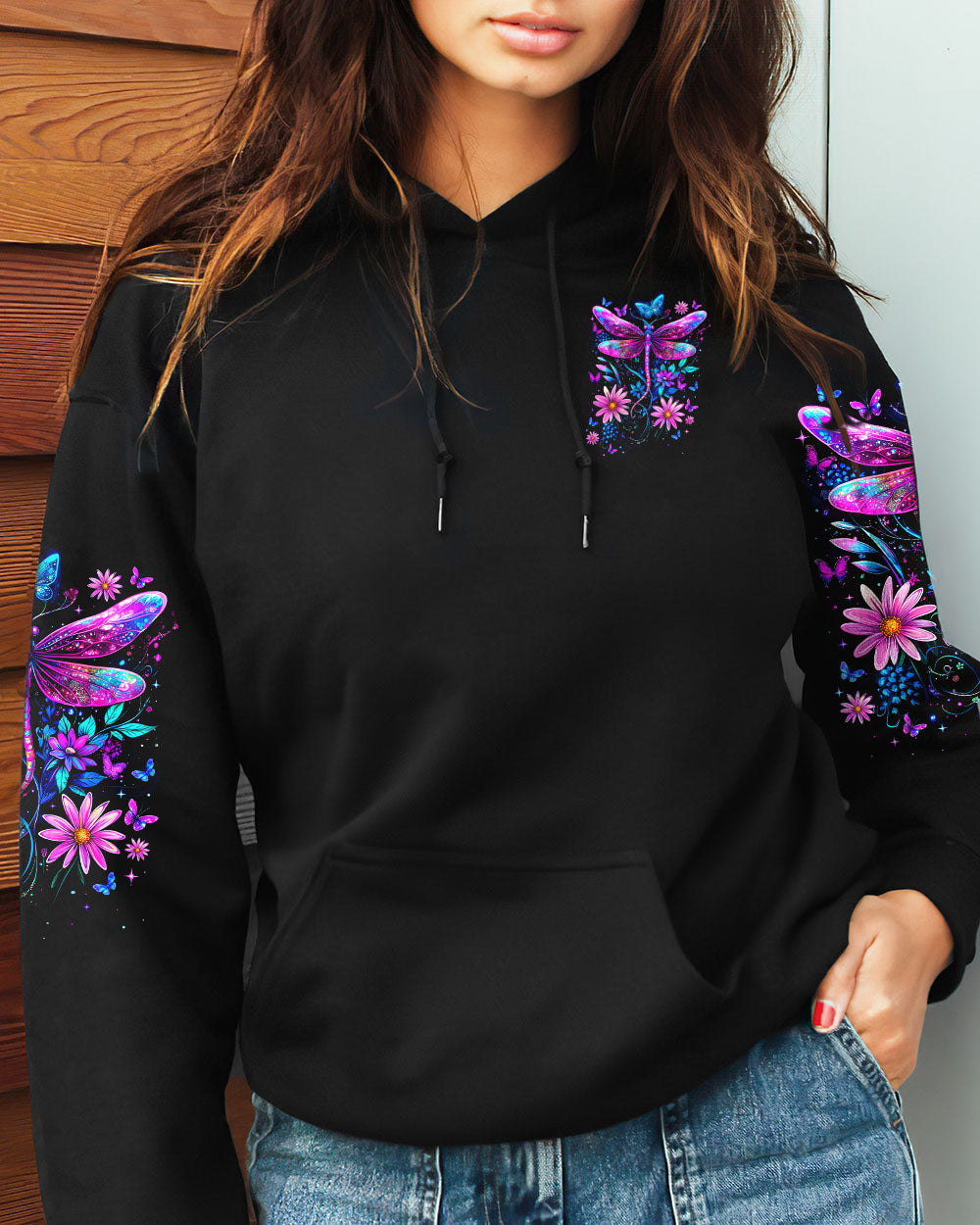 Hippie Soul Colorful Dragonfly and Flowers Graphic AOP Shirts _6_ 3Jx4P