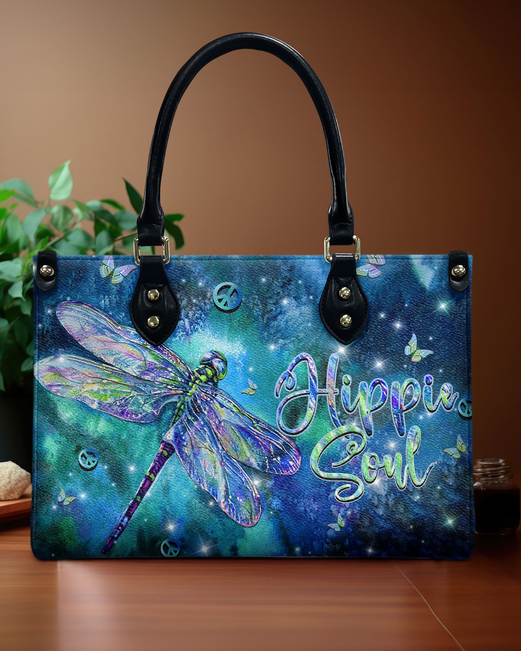 Hippie Soul Dragonfly Galaxy Boho Leather Bag Gift for Women _1_ RdI15