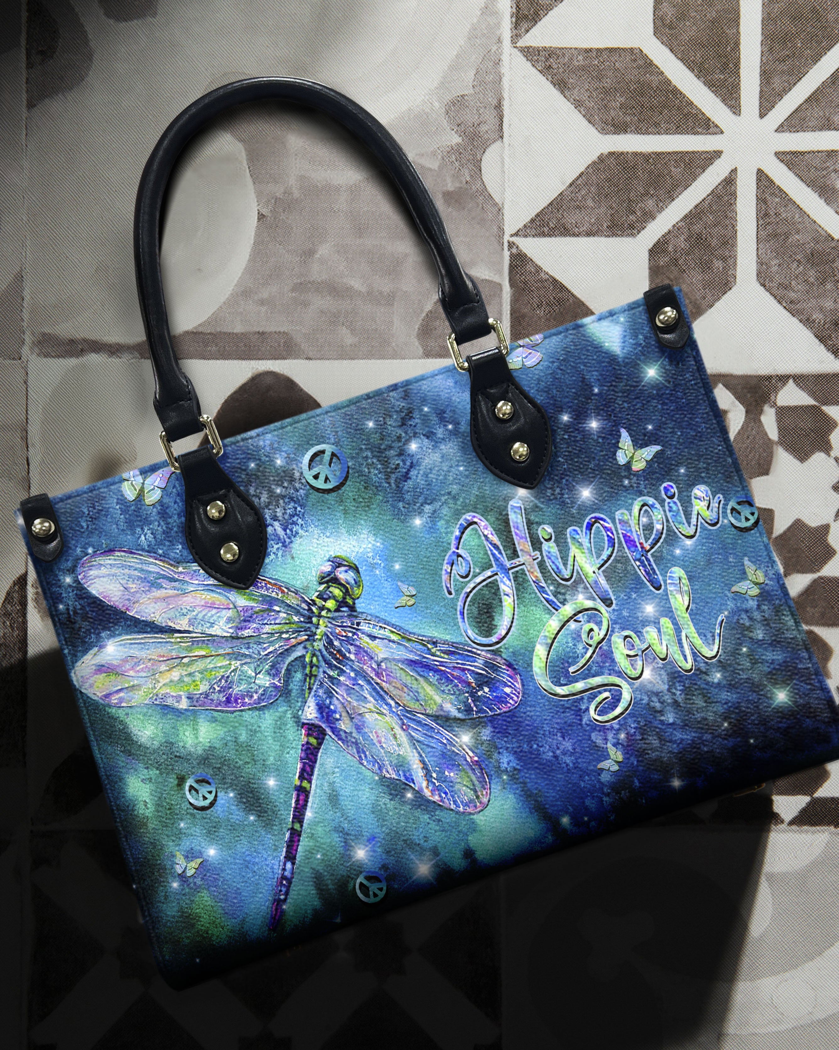 Hippie Soul Dragonfly Galaxy Boho Leather Bag Gift for Women _5_ HmWZQ