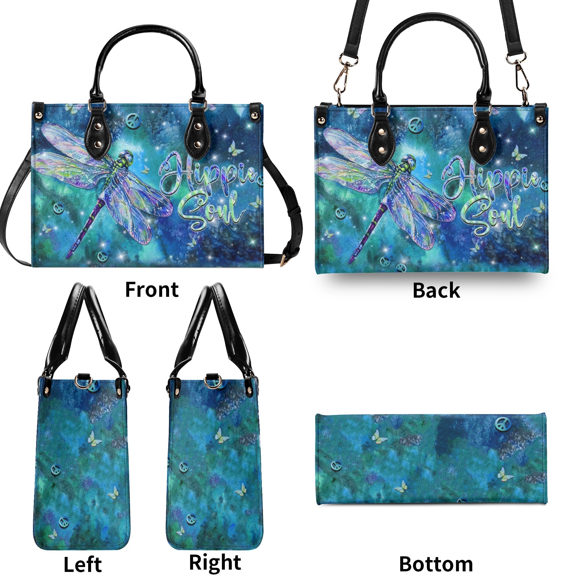 Hippie Soul Dragonfly Galaxy Boho Leather Bag Gift for Women _9_ ZJRwh