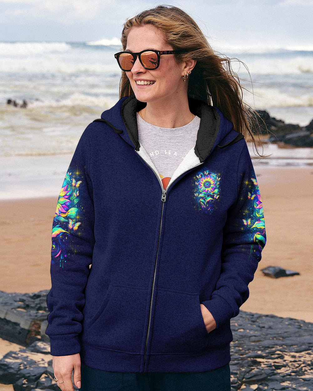 Hippie Soul Sunflower Trippy Psychedelic Butterfly Graphic AOP Shirts _11_ eLmcs