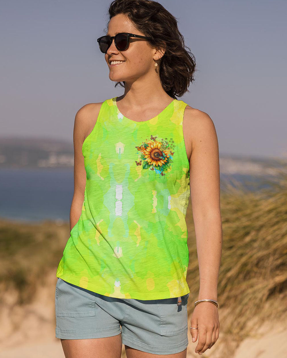 Hippie Soul Sunflower with Butterflies and Peace Signs AOP Shirts _6_ bllZY