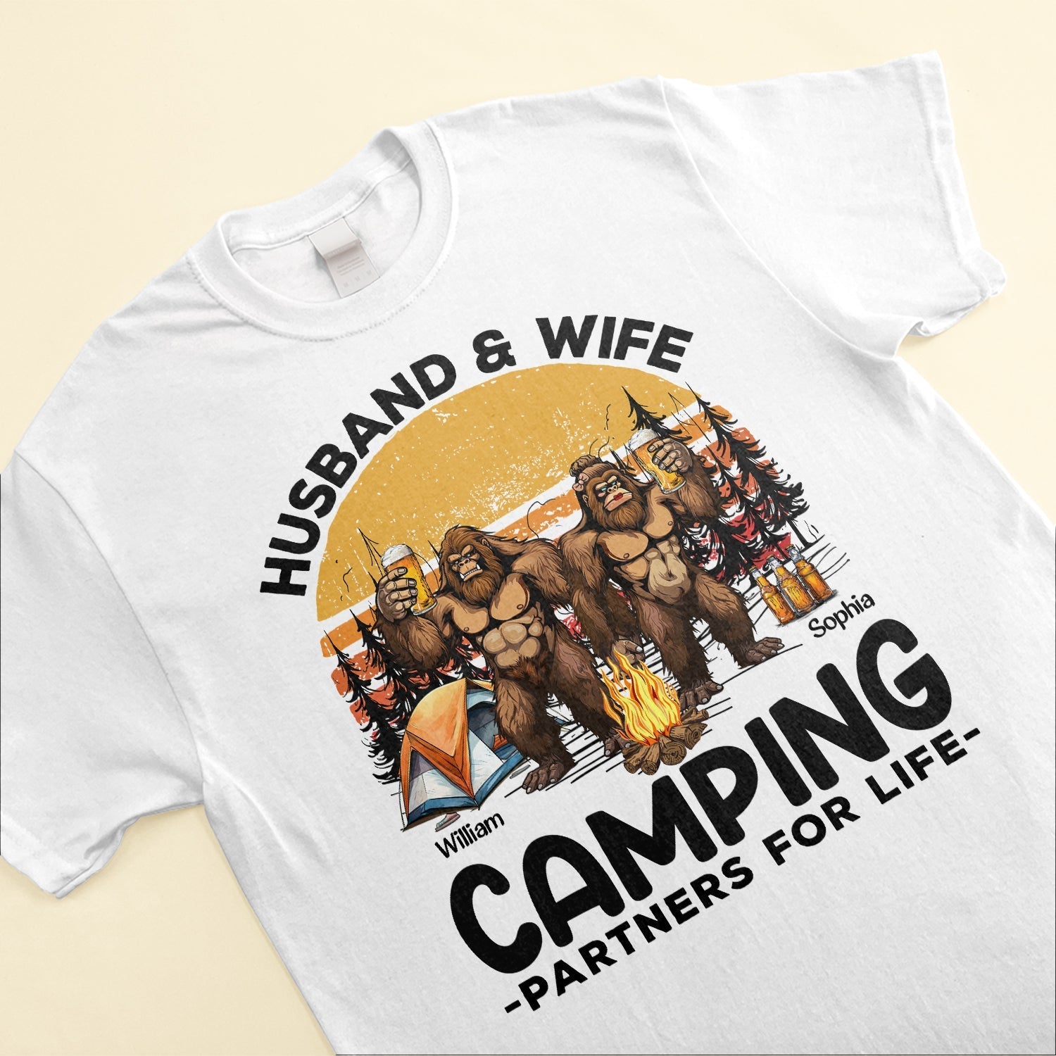 Husband And Wife Camping Partners For Life Personalized Matching Shirts3