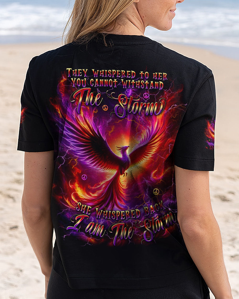 I Am The Storm Phoenix Design _26 Empowering Quote Powerful Hippie AOP Shirts _13_ ZPpT3