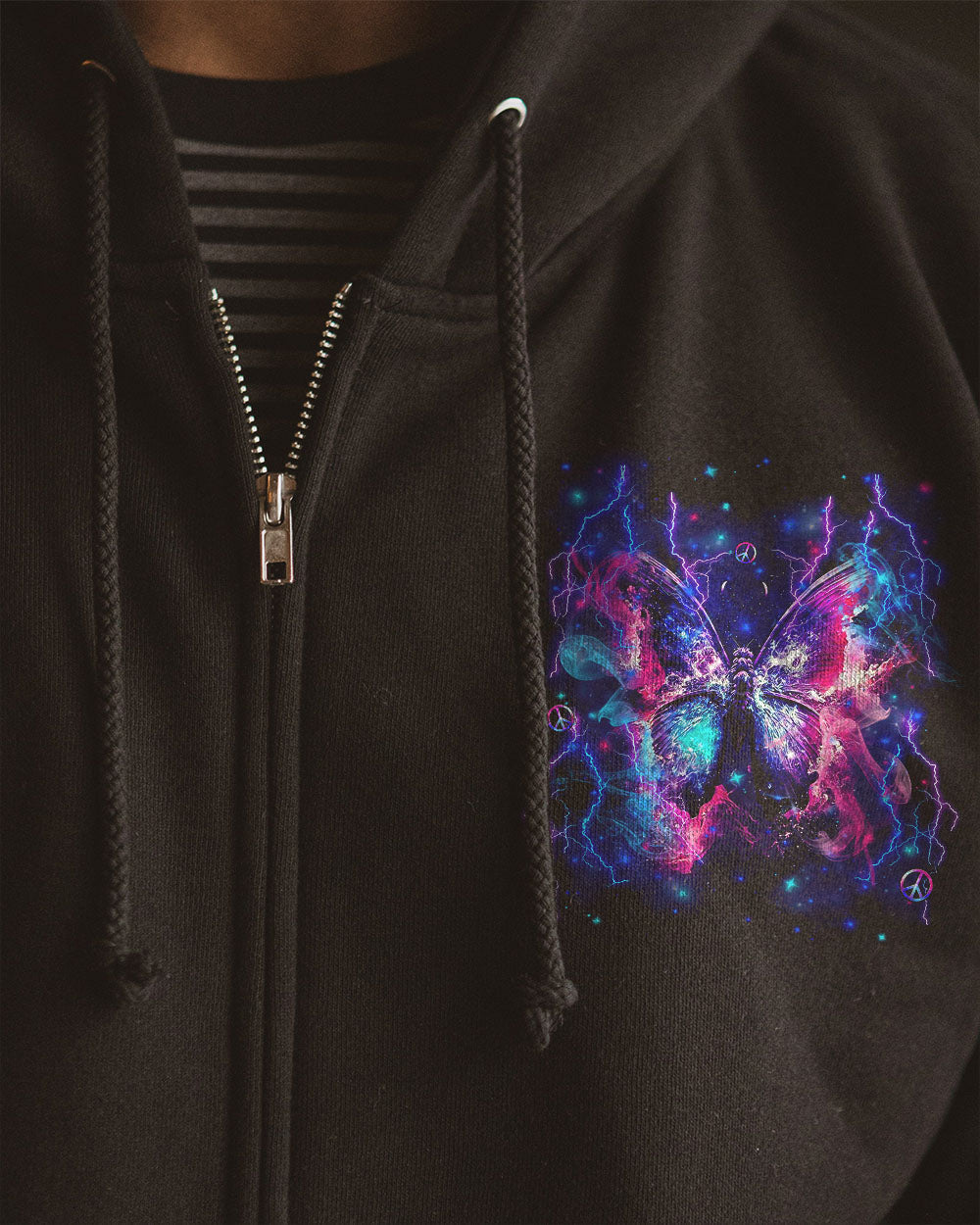 I Am the Storm Lightning Butterfly Empowering Quote Tee for Women AOP Shirts _10_ AJ25C