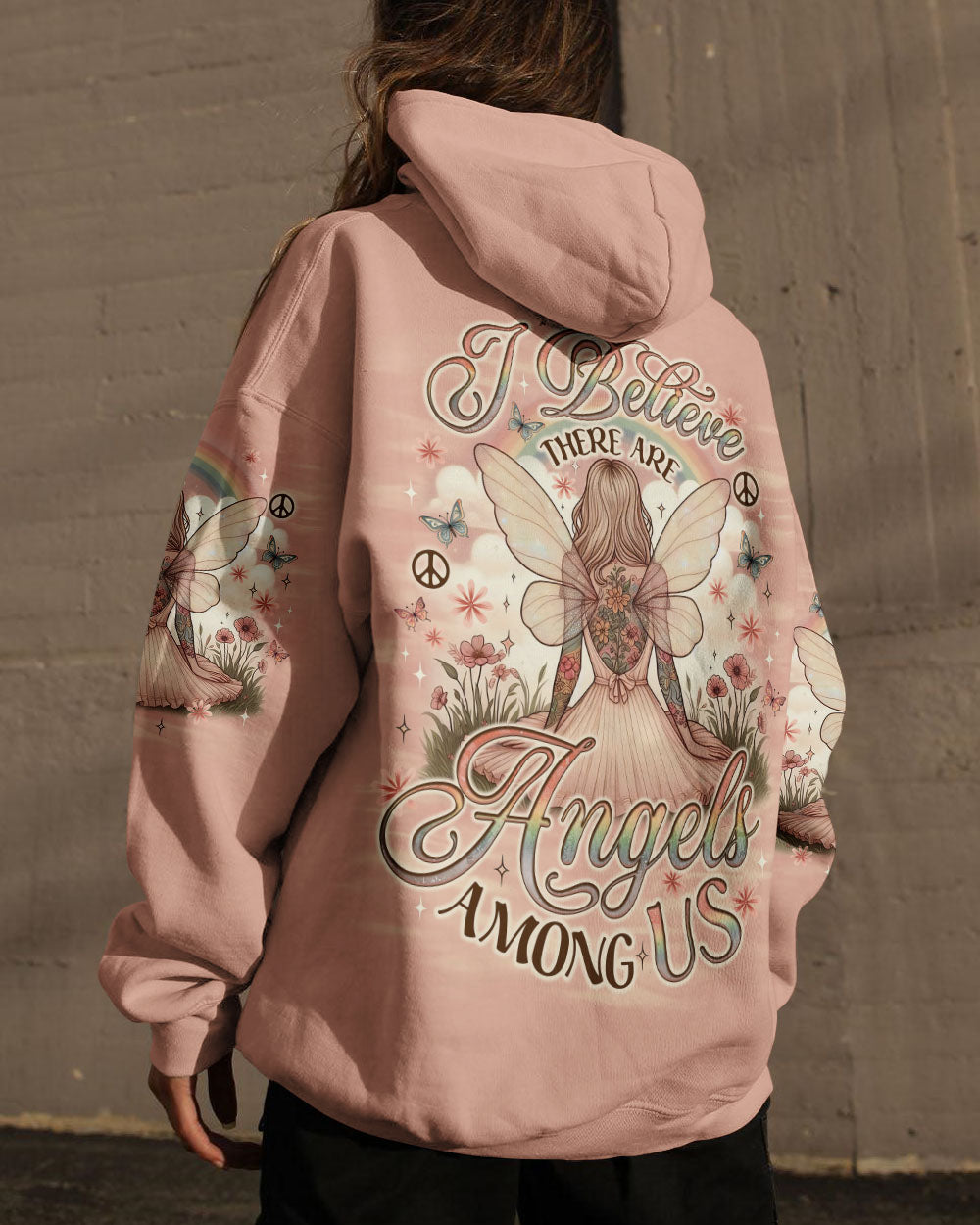 I Believe There Are Angels Among Us Angel and Floral Graphic AOP Shirts _9_ RtdKD