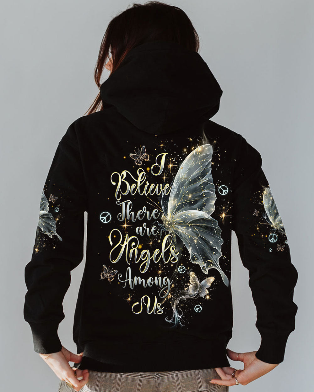 I Believe There Are Angels Among Us Butterfly Spiritual Graphic AOP Shirts _8_ WnlMI