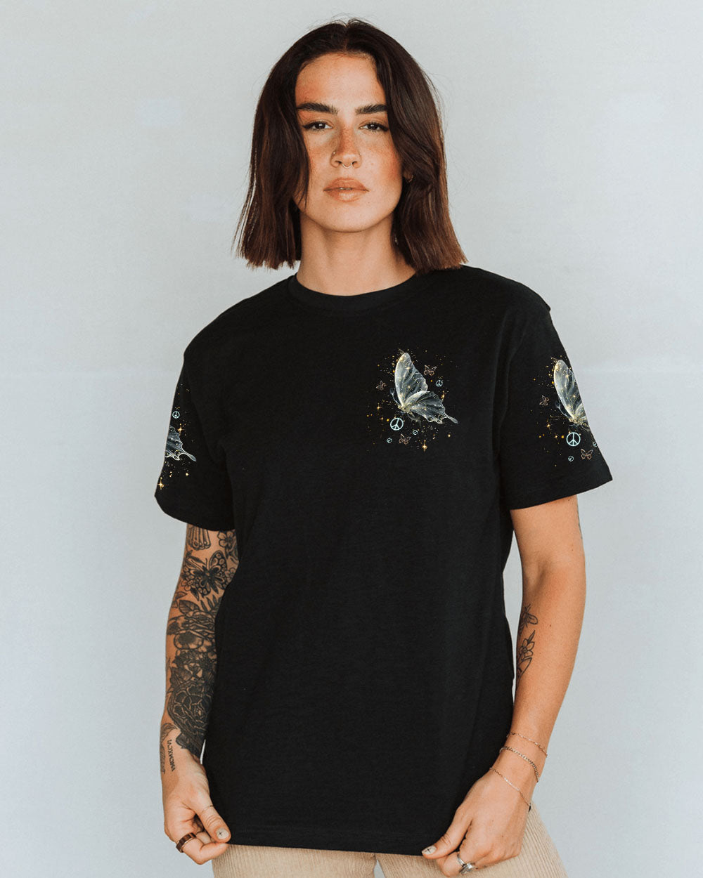 I Believe There Are Angels Among Us Butterfly Spiritual Graphic AOP Shirts _9_ NFBs7