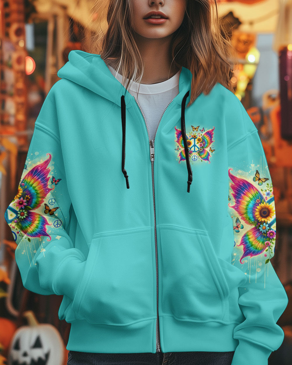 I Believe There Are Angels Among Us Butterfly Wings and Peace Sign AOP Shirts _10_ i4Mqr