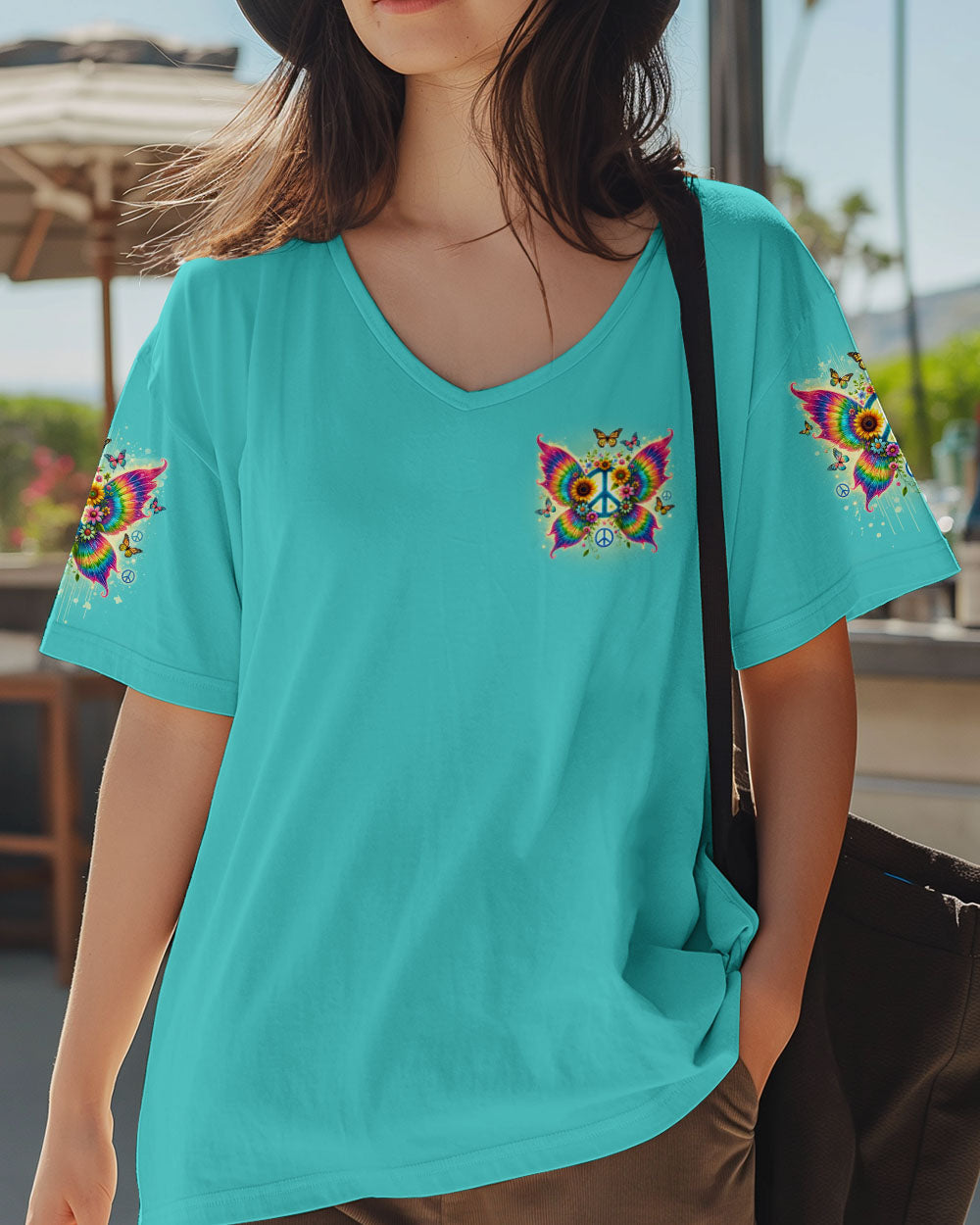 I Believe There Are Angels Among Us Butterfly Wings and Peace Sign AOP Shirts _4_ 1Okfn