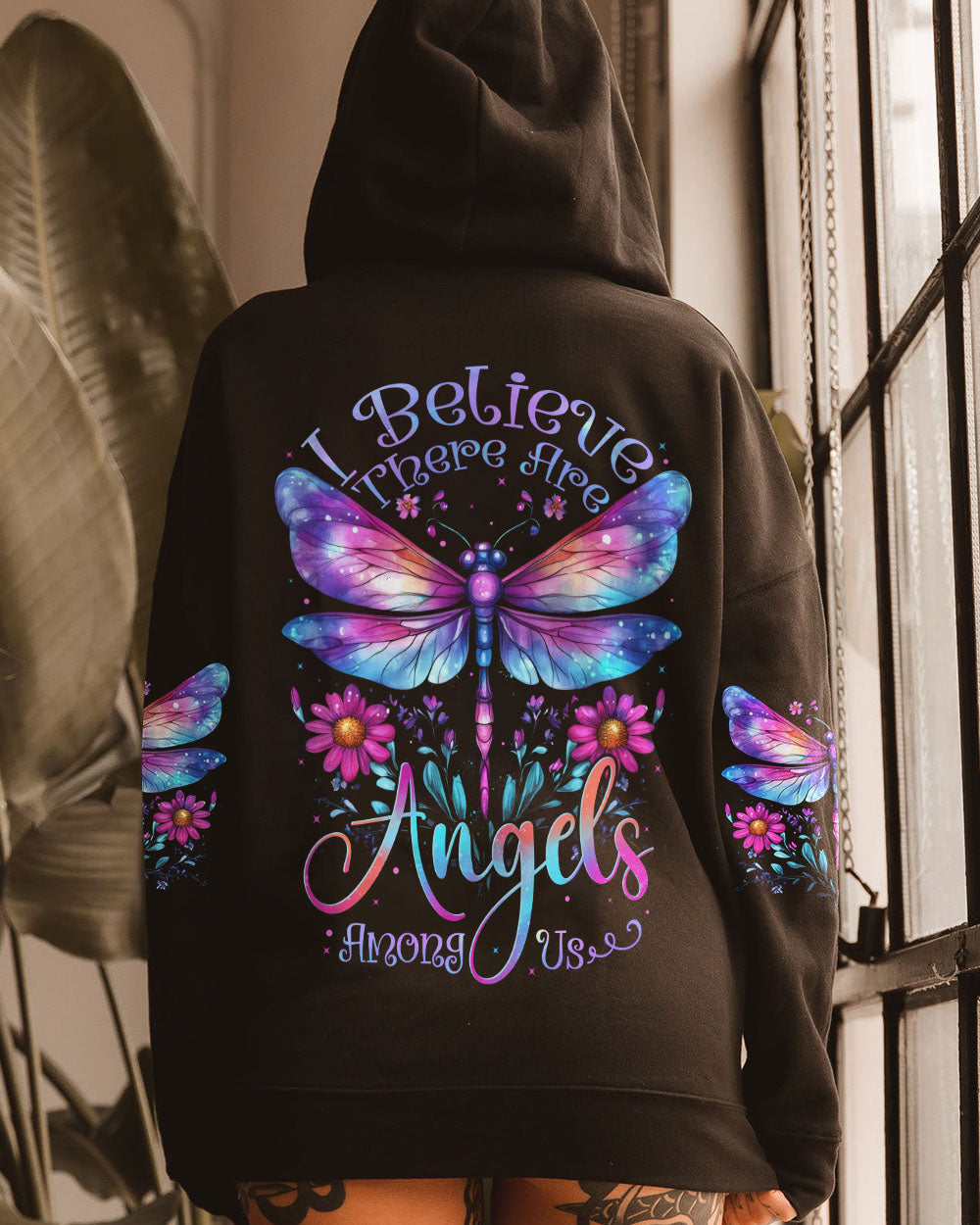I Believe There Are Angels Among Us Dragonfly Memorial Graphic AOP Shirts _9_ NTdHY