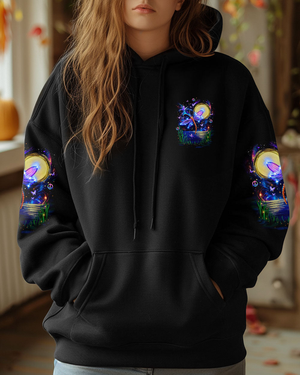 I Believe There Are Angels Among Us Dragonfly and Moon Memorial AOP Shirts _2_ STDkV