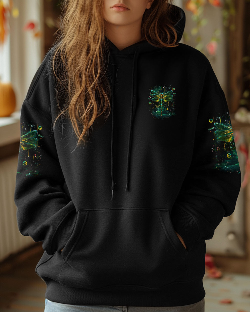 I Believe There Are Angels Among Us Green Dragonfly Peace Symbols AOP Shirts _13_ GQC1c