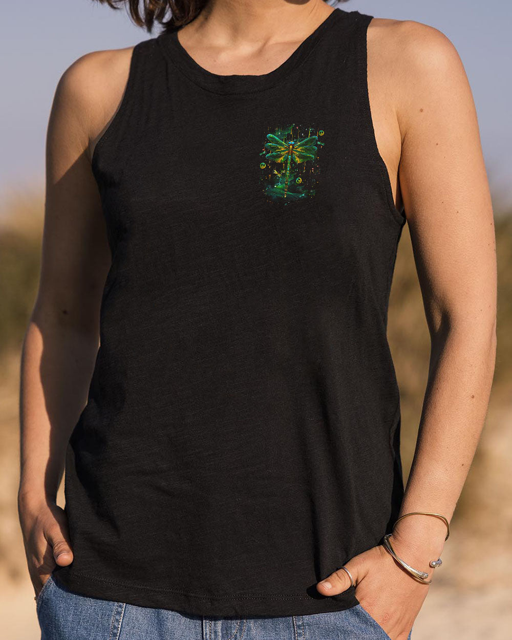 I Believe There Are Angels Among Us Green Dragonfly Peace Symbols AOP Shirts _6_ qJIQE