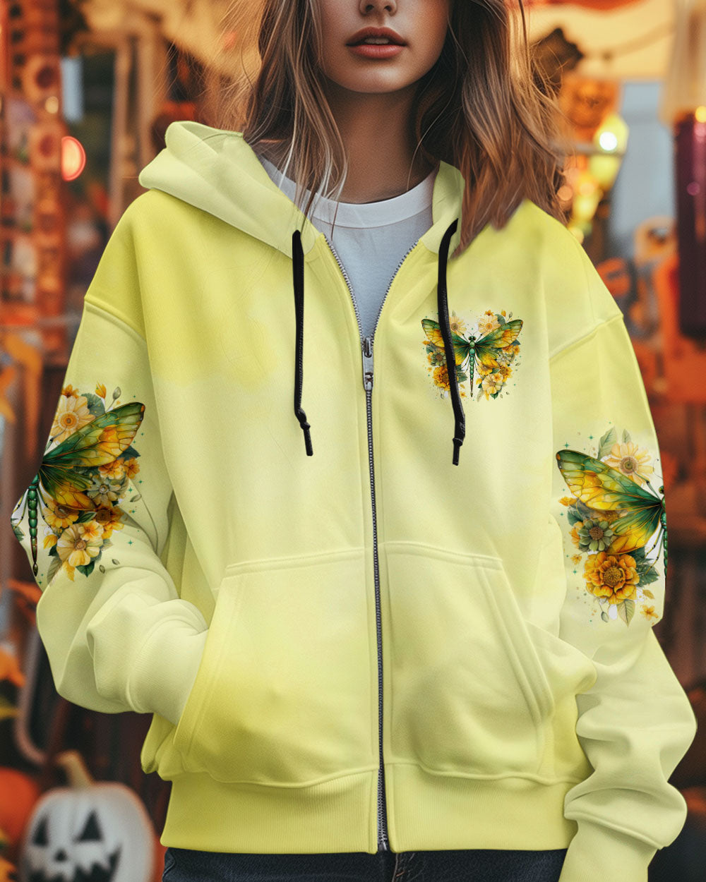 I Believe There Are Angels Among Us Green Dragonfly and Sunflower Design AOP Shirts _4_ g3bHk