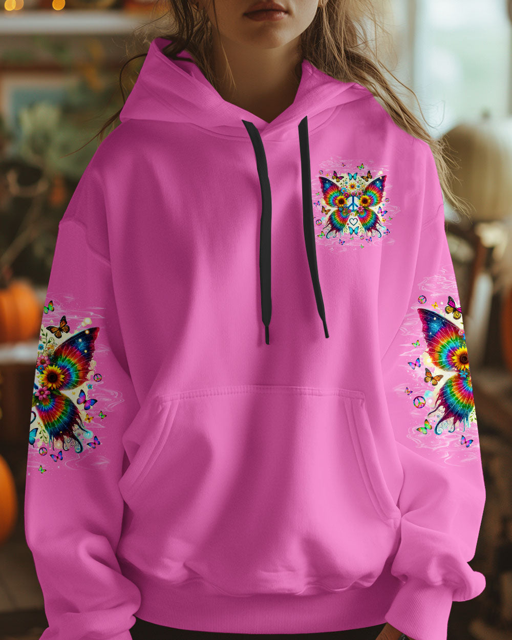 I Believe There Are Angels Among Us Hippie Butterfly and Peace Sign AOP Shirts _14_ 6R2Pw