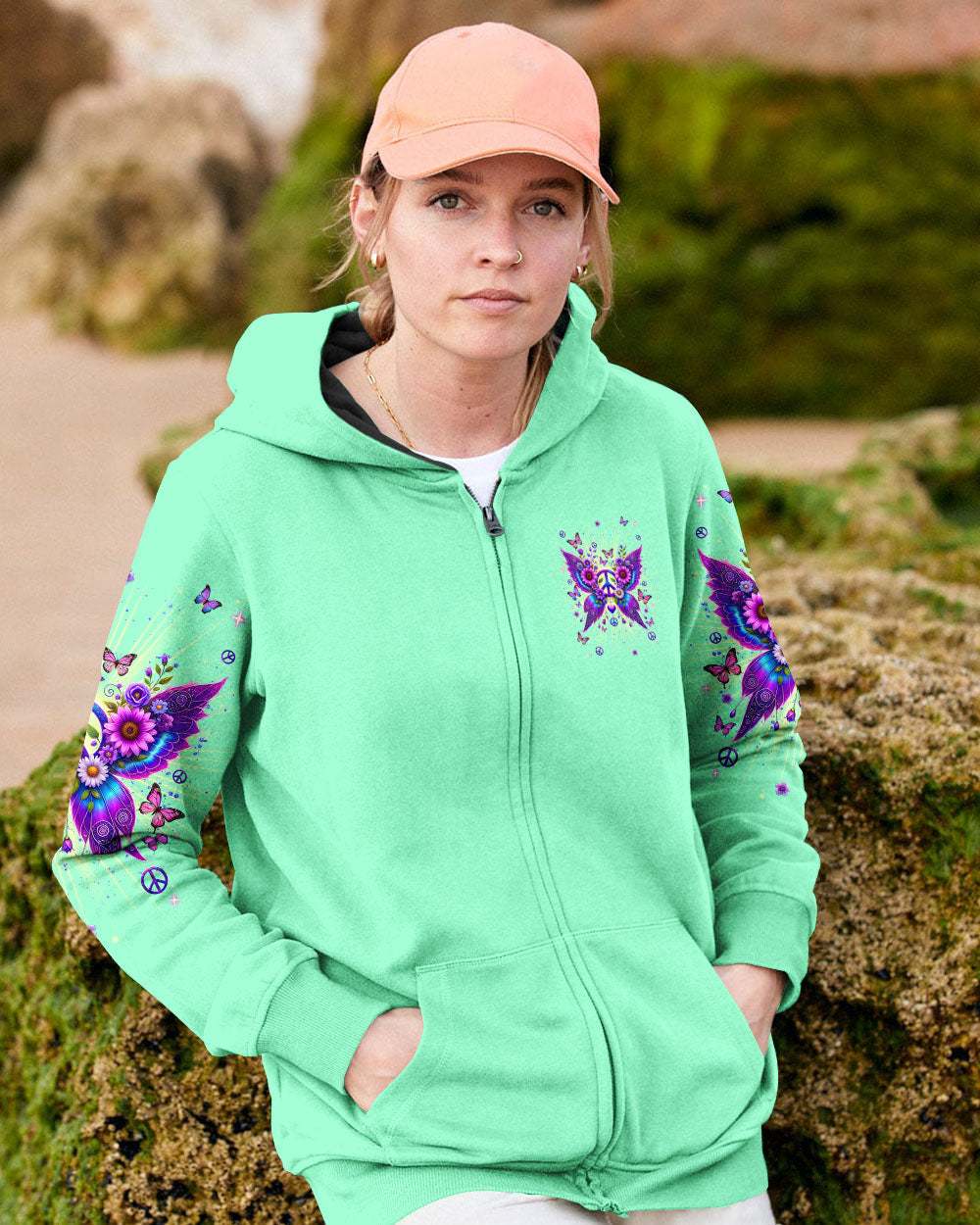 I Believe There Are Angels Among Us Peace and Butterfly Wings AOP Shirts _11_ J6qHD