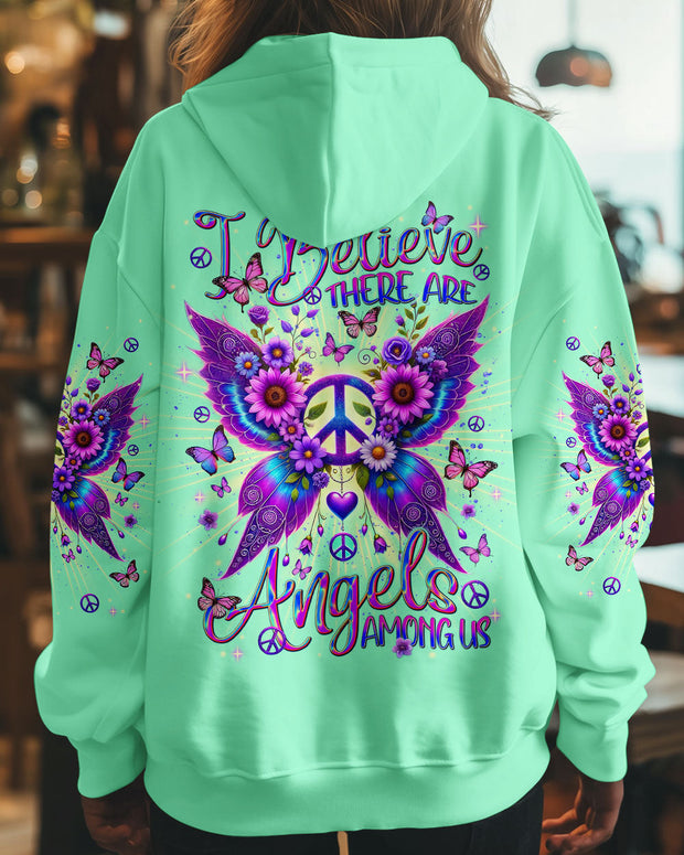 I Believe There Are Angels Among Us - Peace and Butterfly Wings - AOP Shirts QT5121701