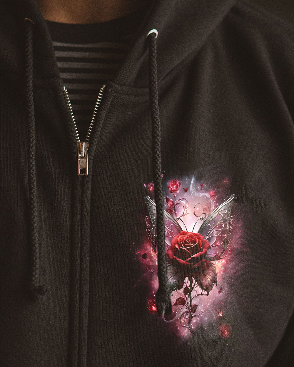 I Believe There Are Angels Among Us Rose and Butterfly Memorial AOP Shirts _4_ JrcK4