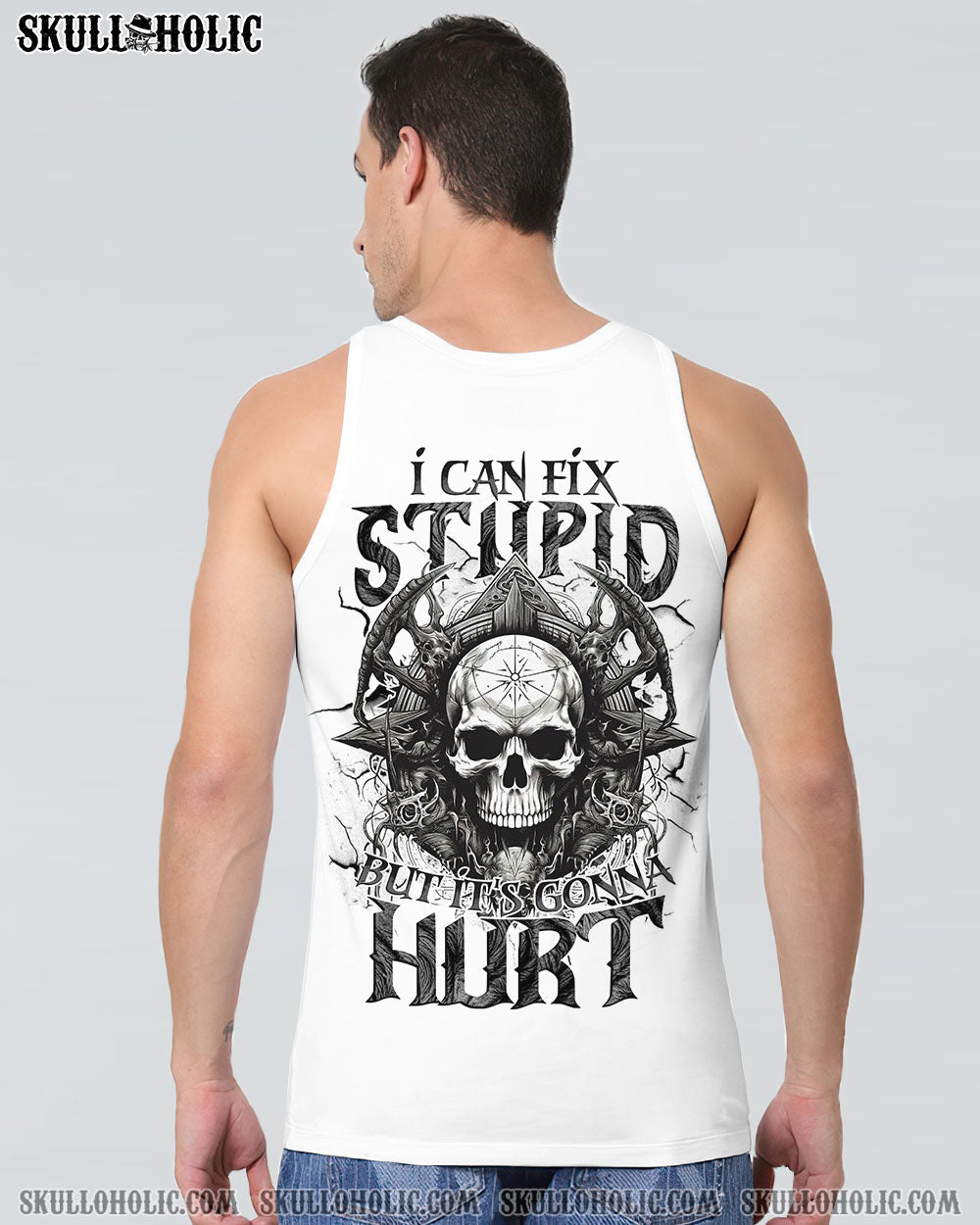 I Can Fix Stupid But It_E2_80_99s Gonna Hurt Skull Dark Gothic Ink Style AOP Shirts _11_ Oyzw2